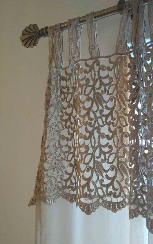 lot 10 image: 3 Pair Of Window Panels & Rods