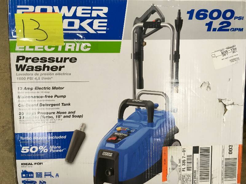 PowerStroke 1600 PSI Electric Pressure Washer New