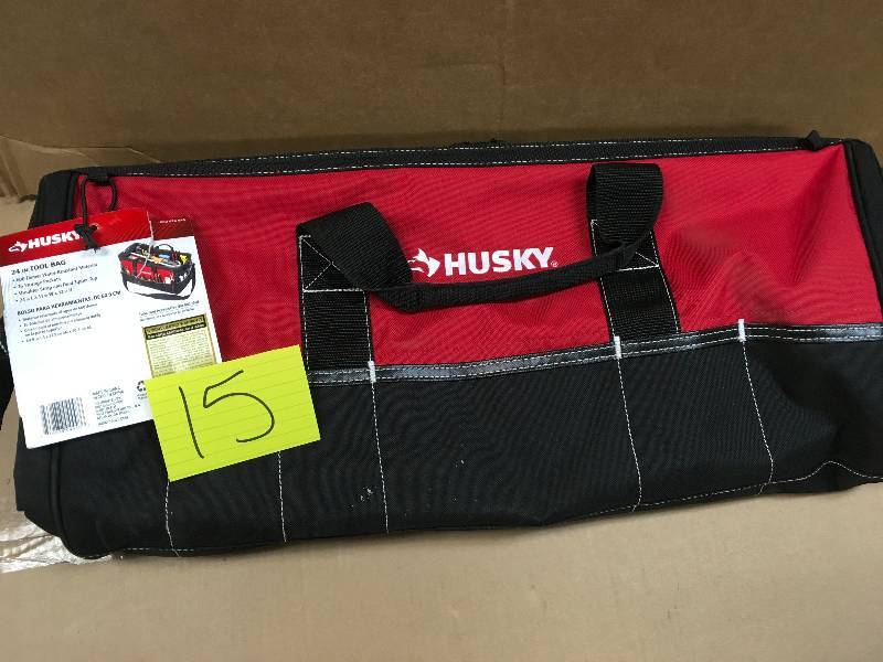 Husky 24 in. Tool Bag, Red and Black New
