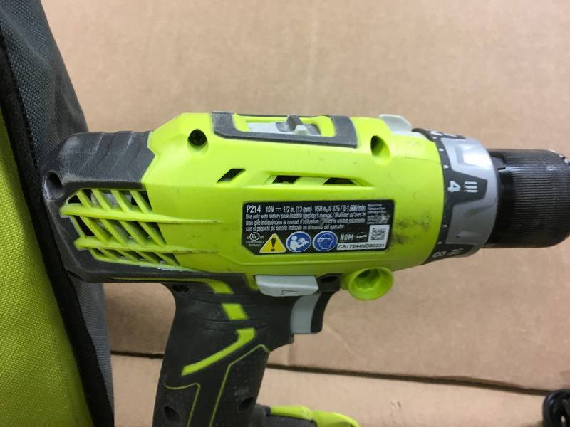 Ryobi 18-Volt One 12 in. Hammer Drill Kit used in good working conditrion
