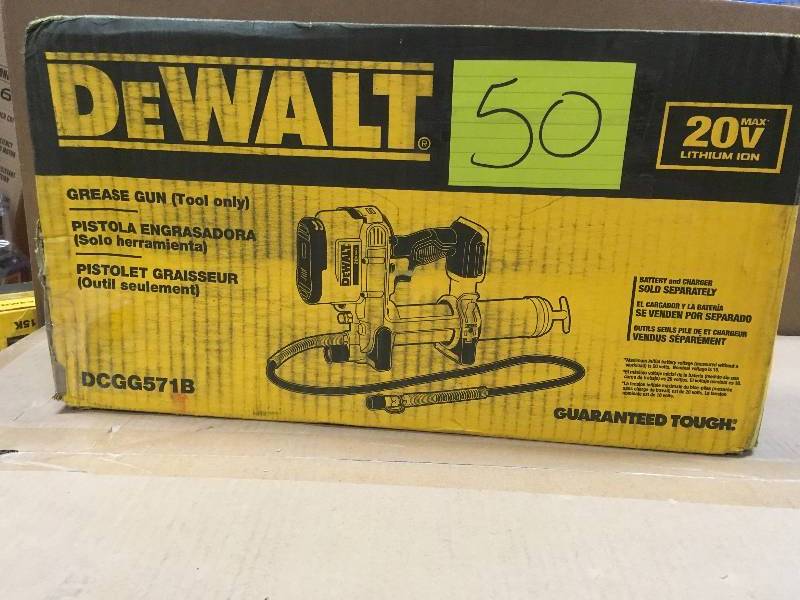 DeWalt 20V MAX Cordless Lithium-Ion Grease Gun ( Tool Only) open box not used