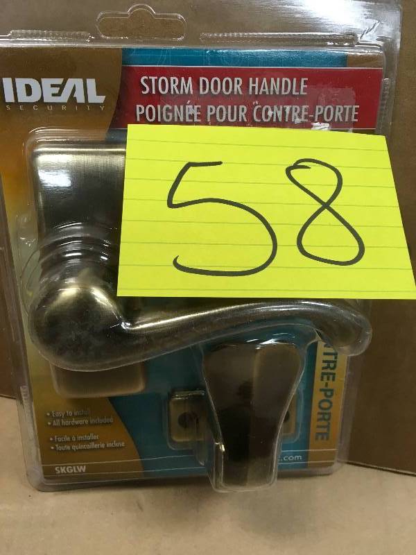 Ideal Storm Door Lever Handle Set not used