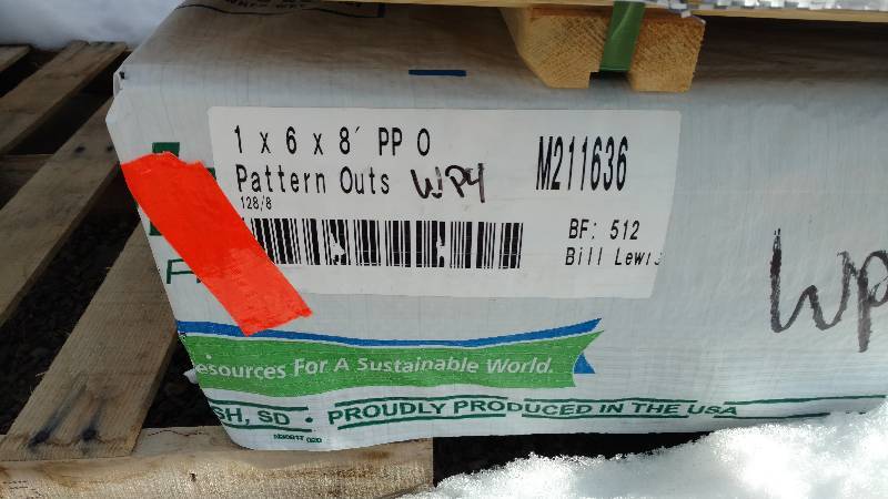 1x6x8 Ponderosa Pine Tongue and Groove Outs