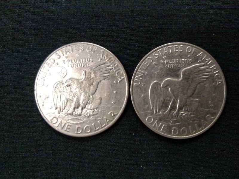 lot 69 image: 1972 & 1972 D Eisenhower Dollars...