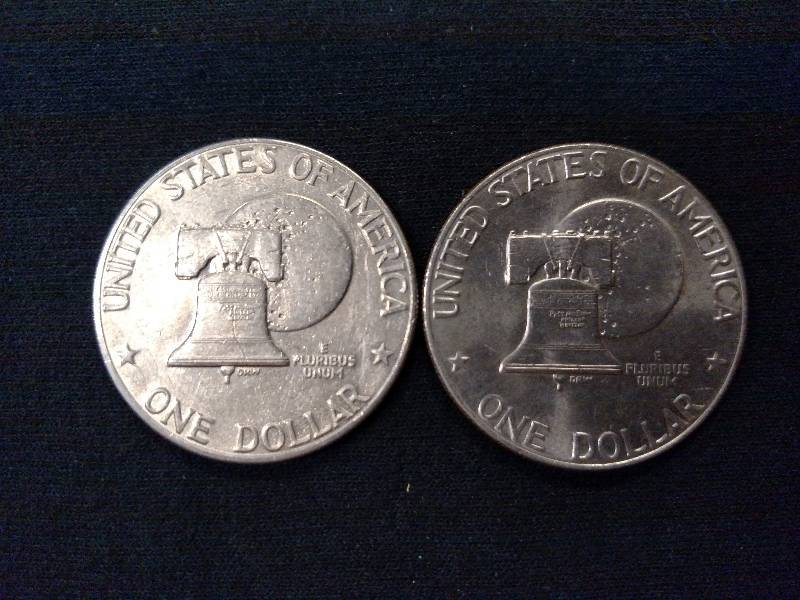 lot 70 image: 1976 & 1976 D Eisenhower Dollars...