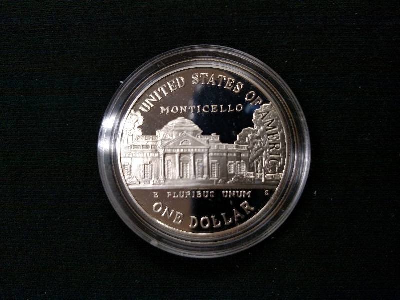 lot 74 image: 1993 Thomas Jefferson Modern Commem...