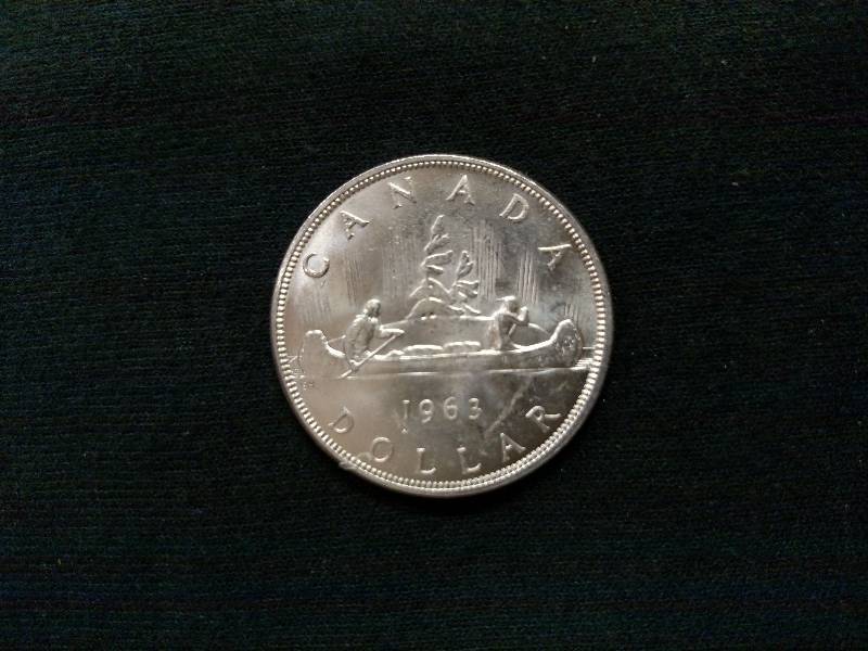 lot 81 image: 1963 Canadian Silver Dollar .80 Sil...