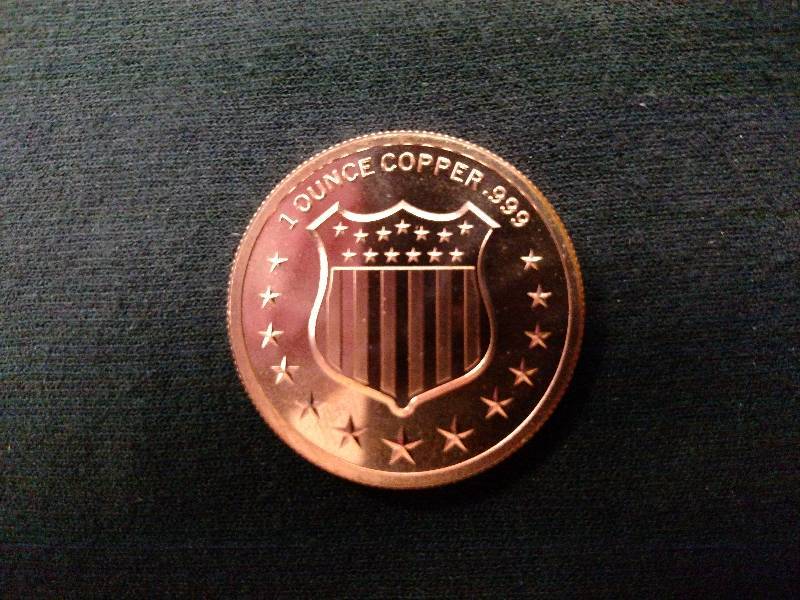 lot 84 image: Bison 1 Ounce .999 Copper Coin...