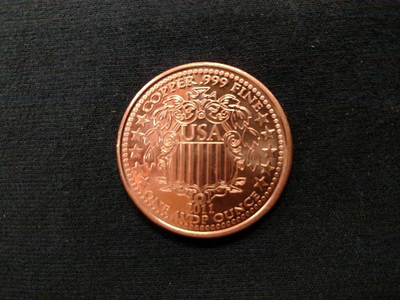 lot 86 image: Liberty 1 Ounce .999 Copper Coin...