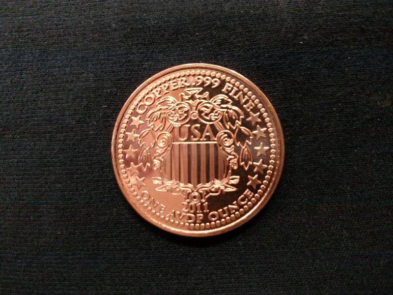 lot 87 image: Eagle 1 Ounce .999 Copper Coin...