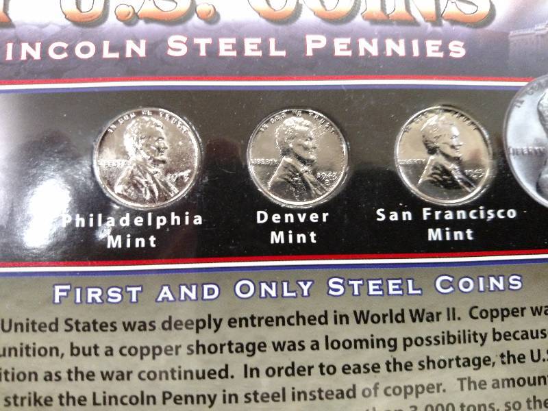 lot 193 image: 1943 Steel Cent Set, One From Each ...