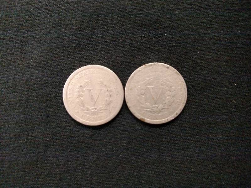 lot 140 image: 1899 & 1900 V Nickels...