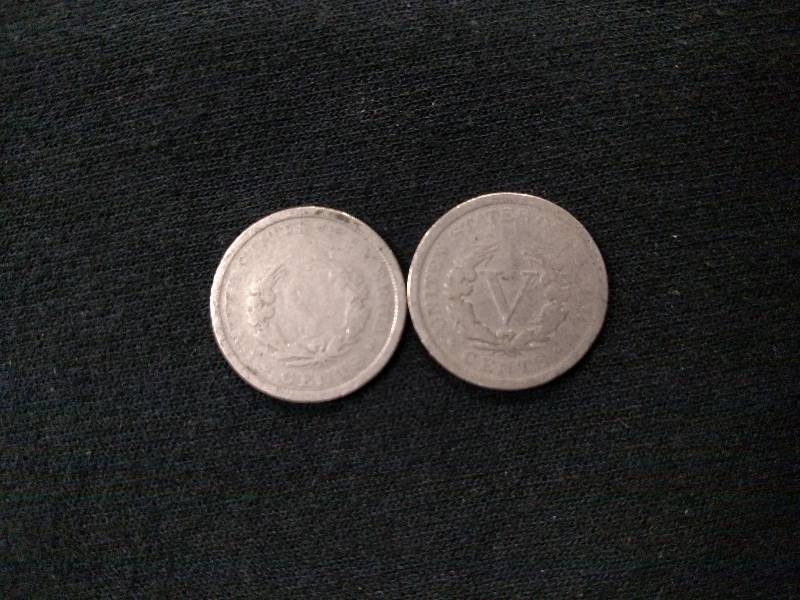 lot 141 image: 1901 & 1902 V Nickels...