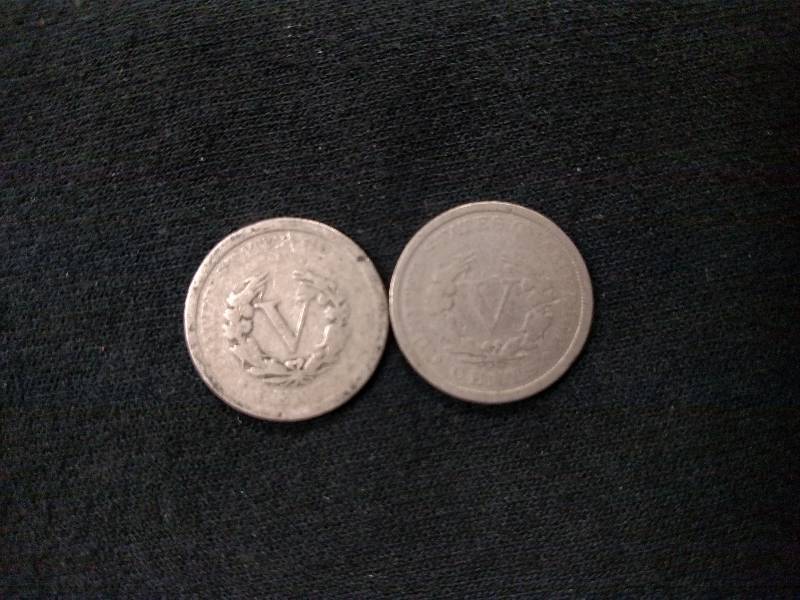 lot 143 image: 1905 & 1906 V Nickels...