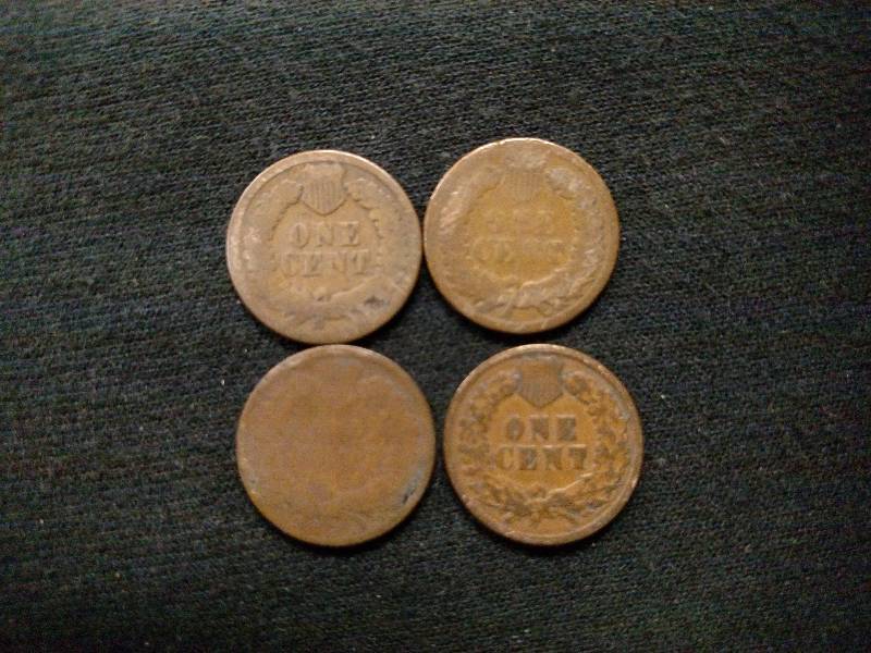 lot 150 image: 1880, 1881, 1883, & 1887 Indian Hea...