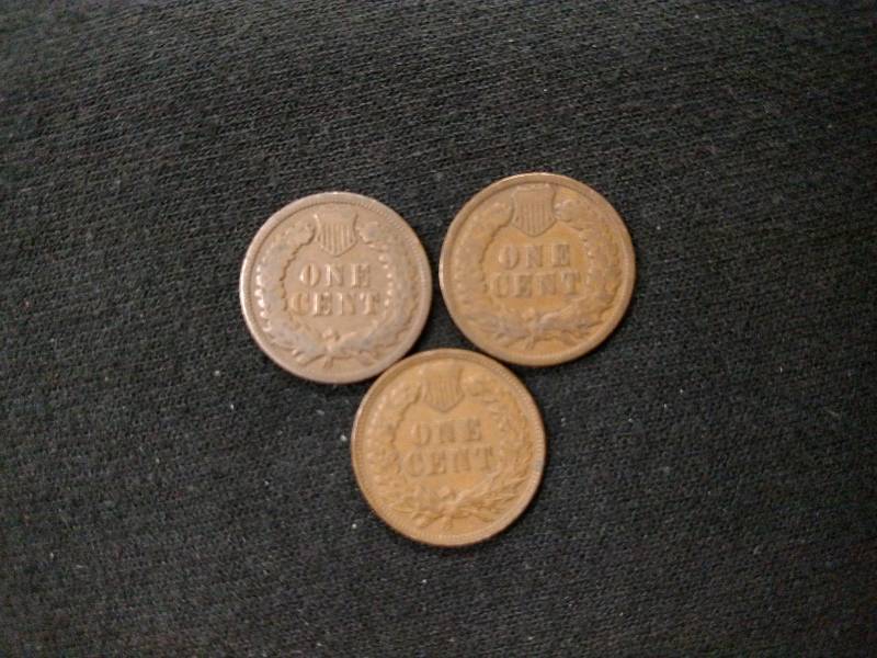 lot 153 image: 1897, 1898, & 1899 Indian Head Penn...