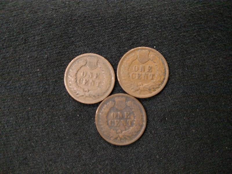 lot 154 image: 1900, 1901, & 1902 Indian Head Penn...