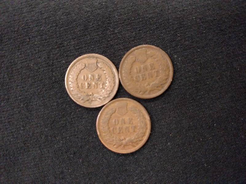 lot 156 image: 1906, 1907, & 1908 Indian Head Penn...