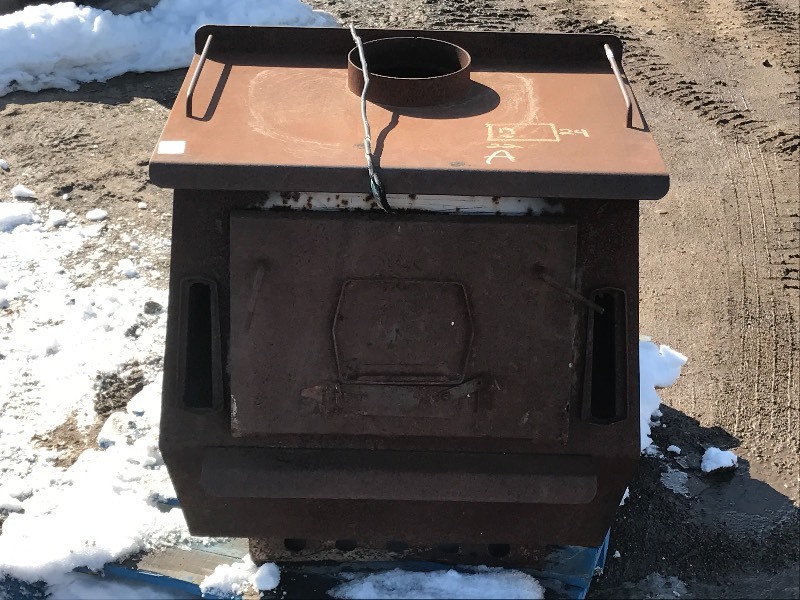 lot 3 image: Lot Of (2) Cast Iron Wood-Burning S...