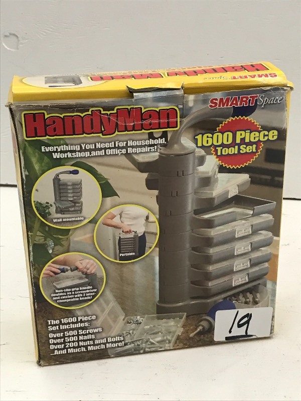 lot 19 image: Handyman 1600-Piece Hardware Set ...
