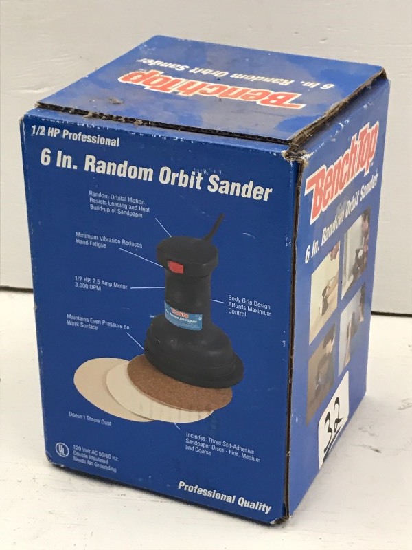 lot 32 image: 6 Random Orbit Sander, Unused ...