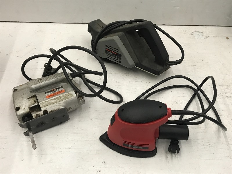 lot 34 image: Box Of Assorted Belt Sander, Palm ...