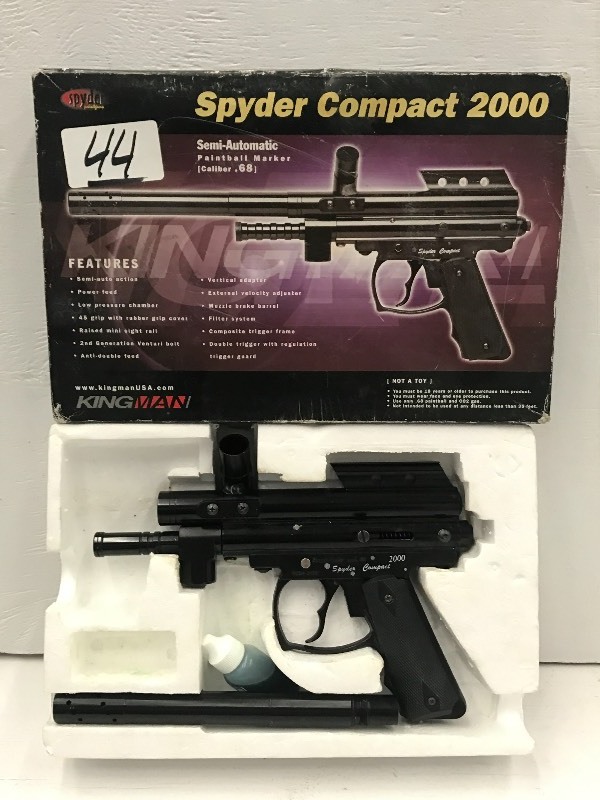 lot 44 image: Spyder Compact-2000 Paintball Gun ...