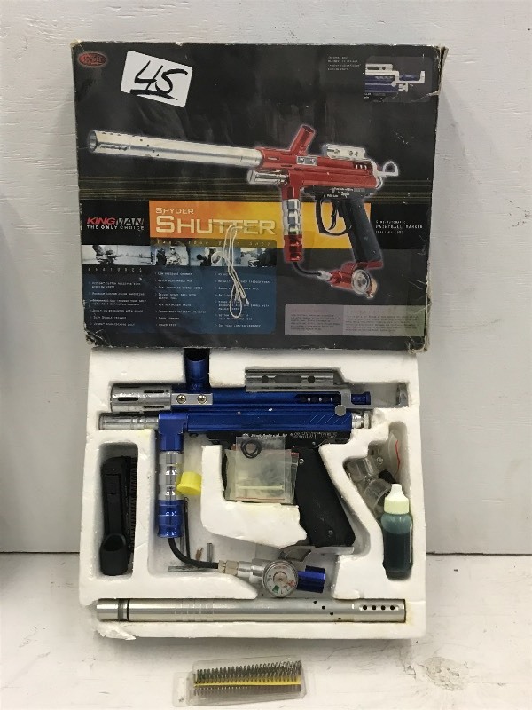 lot 45 image: Spyder Shutter Paintball Gun ...