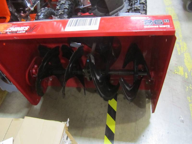lot 10 image: Yard Machines 26 in. 208cc 2-Stage Electric Start Gas Snow Blower