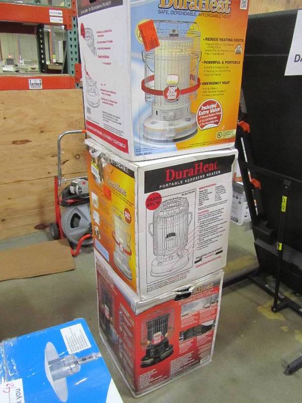 lot 21 image: DuraHeat 23,800 BTU Indoor Kerosene Convection Heater(x3)