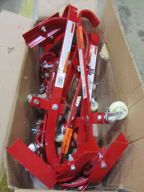 lot 30 image: QualCraft 2481 Weather Resistant Ladder Hook With Wheel, Steel, Powder Coated(x10)