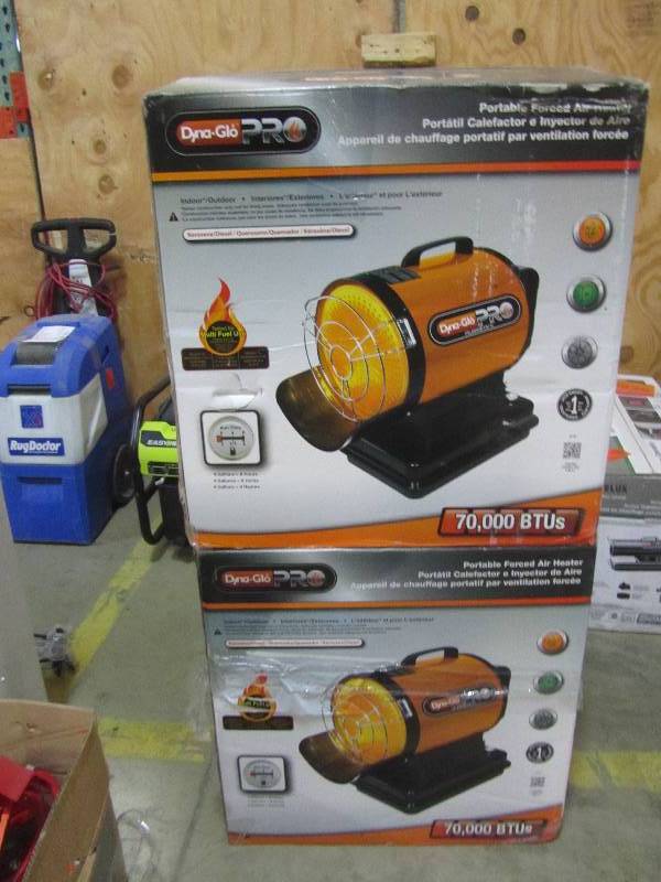 lot 31 image: Dyna-Glo Pro 70K BTU Kerosene Radiant Forced Air Heater(x2)