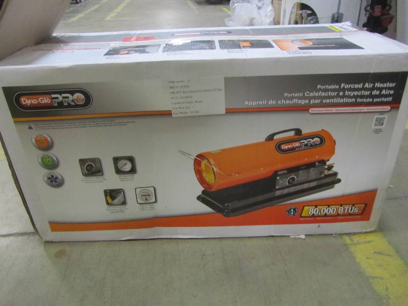 lot 32 image: Dyna-Glo Pro 80K BTU Forced Air Kerosene Portable Heater