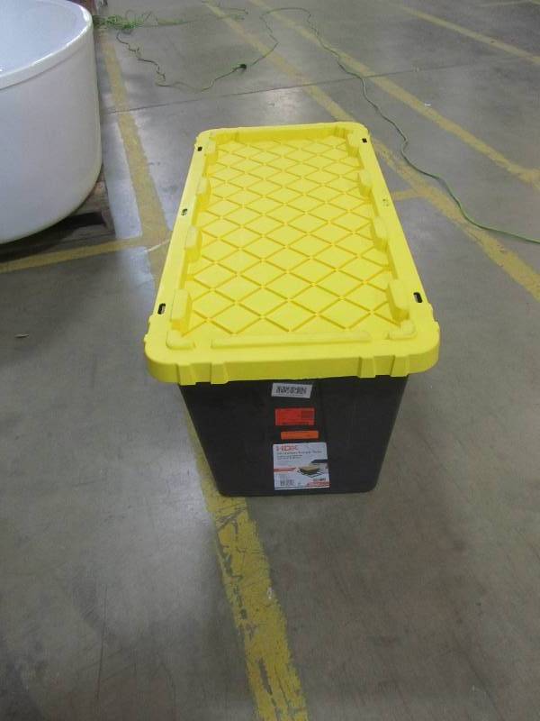 lot 45 image: HDX 55 Gal. Storage Tote in Black