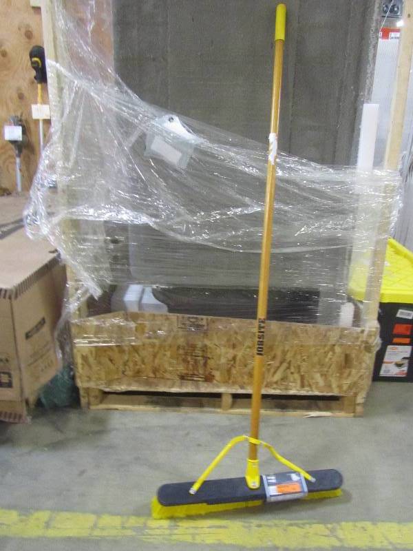 lot 46 image: Quickie Job Site 24 in. Multi-Surface IndoorOutdoor Push Broom