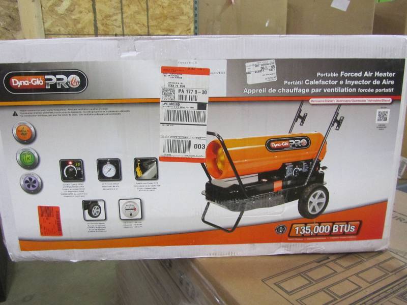 lot 67 image: Dyna-Glo Pro 135K BTU Forced-Air Kerosene Portable Heater