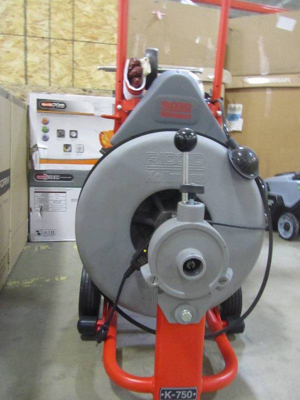 lot 78 image: RIDGID K750 115-Volt Drum Machine with 58 in. Pigtail