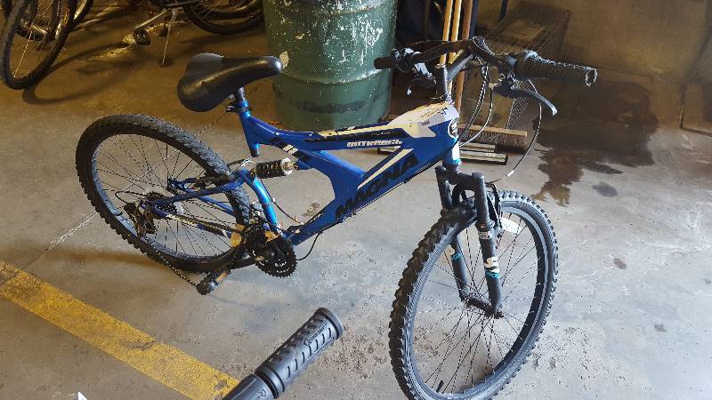 lot 464 image: Outreach    Bike with Blue 16in. Frame, 19in. Wheel