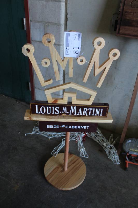 lot 81 image: Martini Cabernet Wood Sign