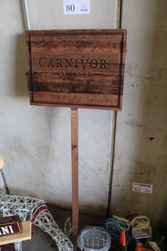 lot 80 image: Carvnivore Cabernet Wall Dcor