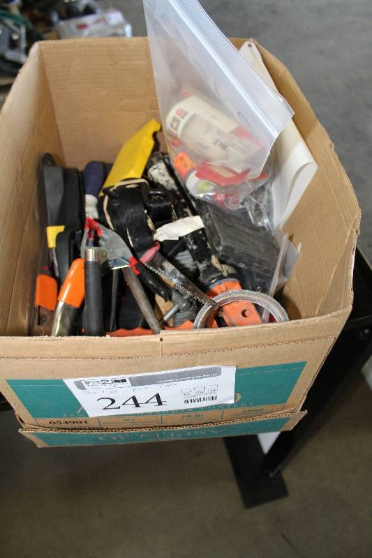 lot 244 image: Misc Hand Tools - Screwdriver, Clamp, Saw, And More
