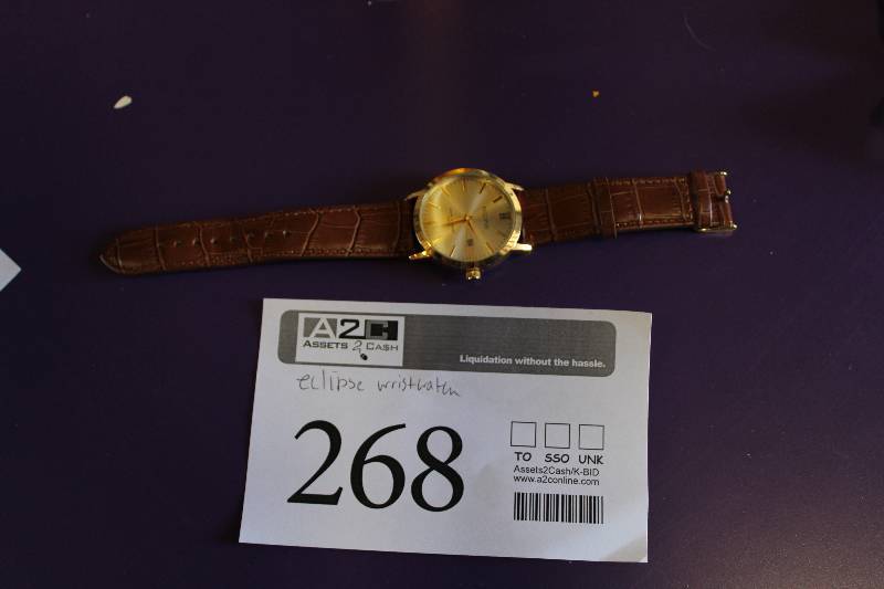 lot 268 image: Mens Eclipse Brown Band Wrist Watch