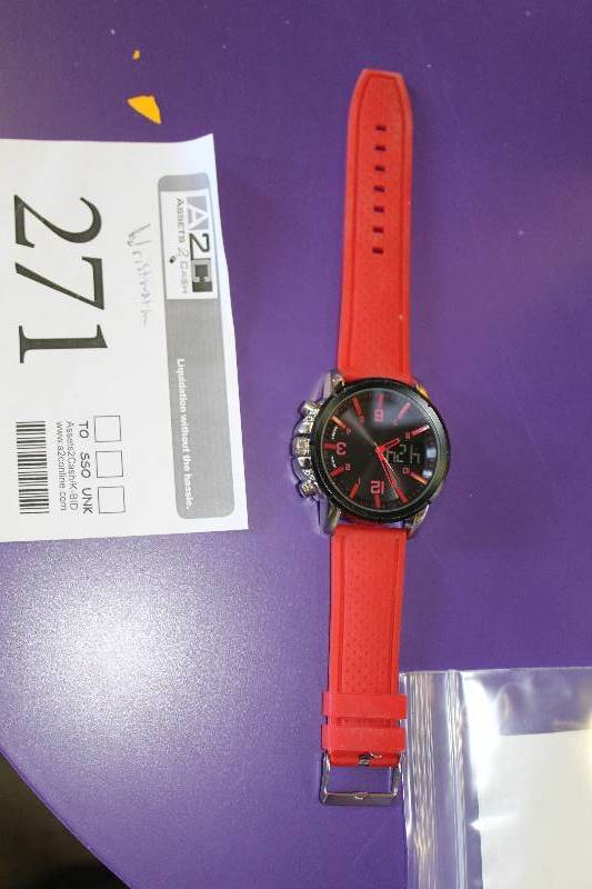 lot 271 image: Womens Red Band Wrist Watch