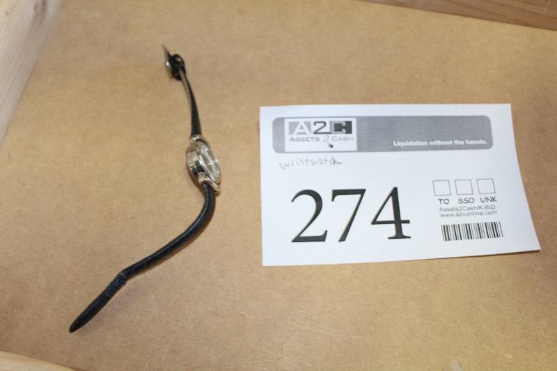 lot 274 image: Womens Black band Wrist Watch
