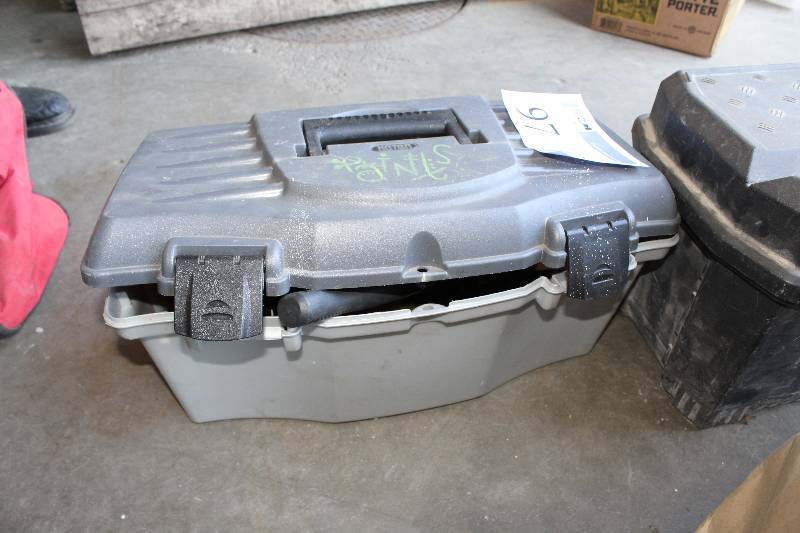 lot 97 image: Tool Box w Misc Hand Tools