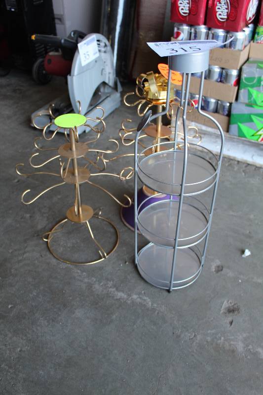 lot 315 image: Lot of (3) Crown Royal, Absolut Mini Display Racks