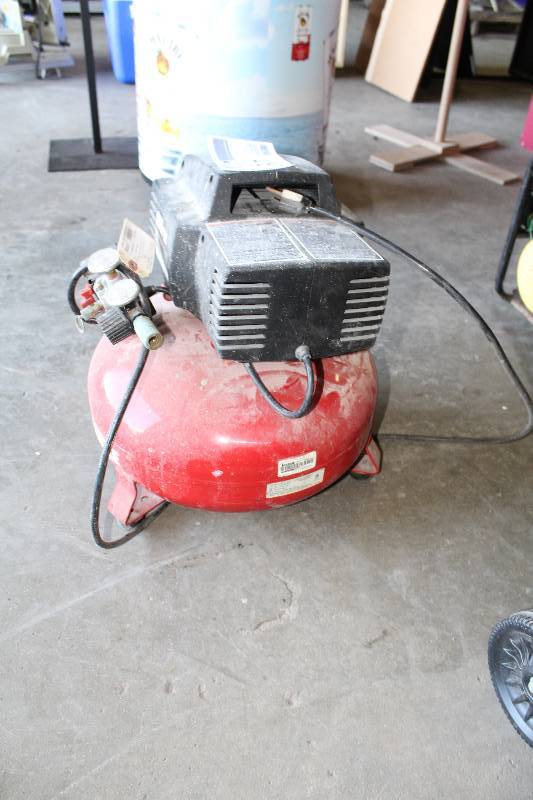 lot 37 image: Porter-Cable 6-Gallon 135 psi Pancake Compressor