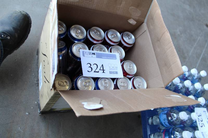 lot 324 image: 12oz. Cans Dr. Pepper, Pepis