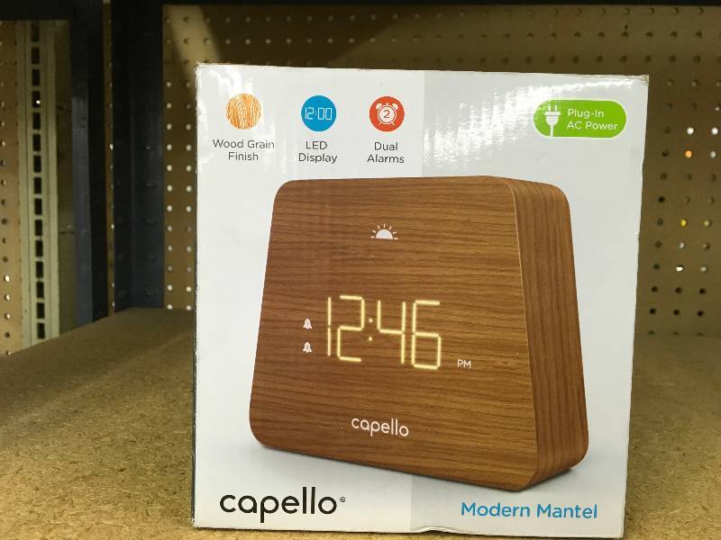lot 272 image: CAPELLO MODERN MANTEL ALARM CLOCK