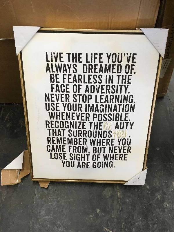lot 309 image: BE YOU, FRAMED CANVAS